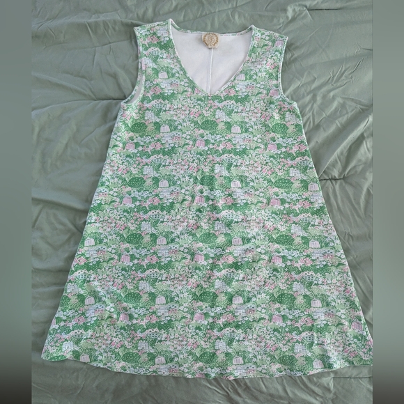 THE BEAUFORT BONNET COMPANY SLEEVELESS ELIZA'S APPLIQUE DRESS